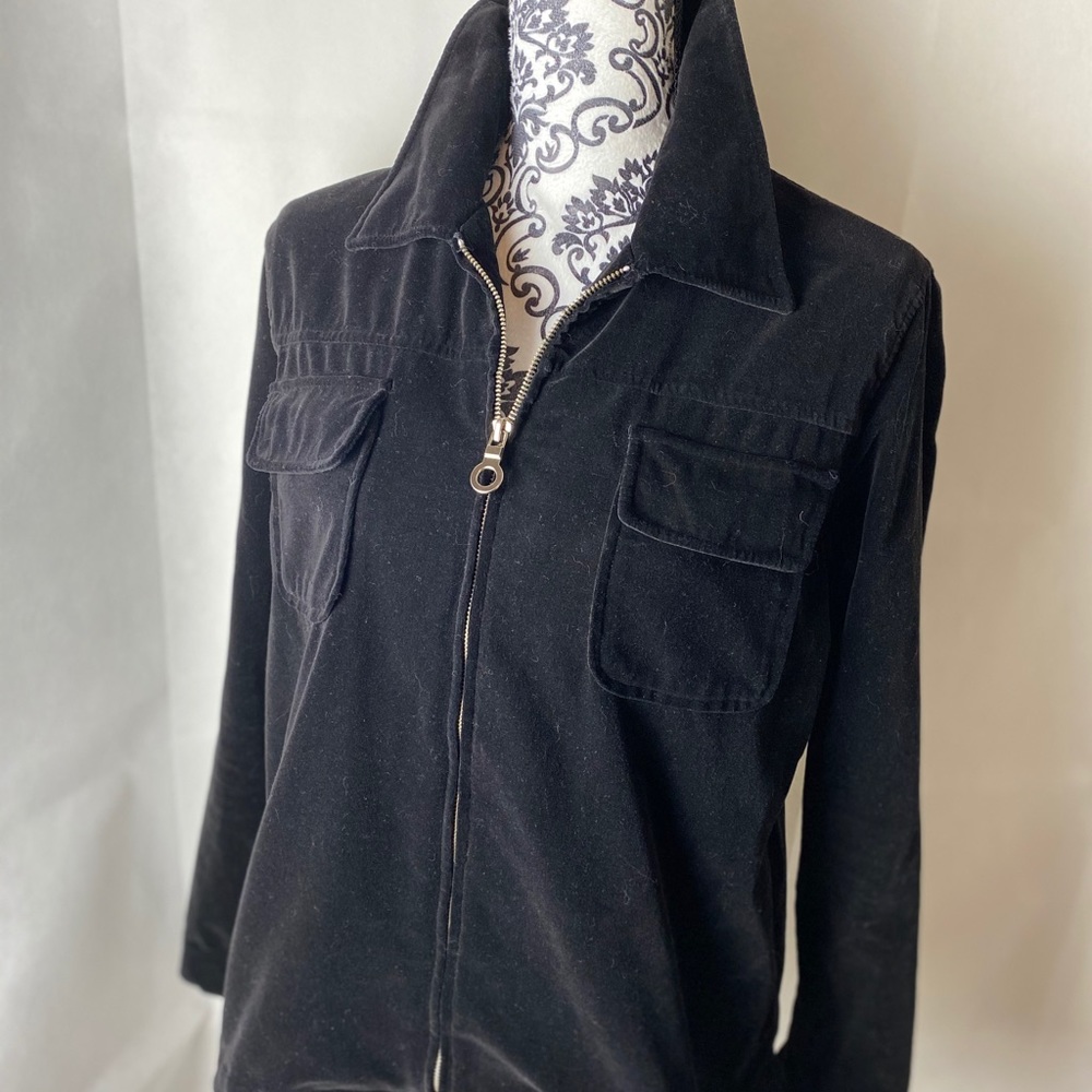 FREE PEOPLE zip up velvet shirt/jacket.